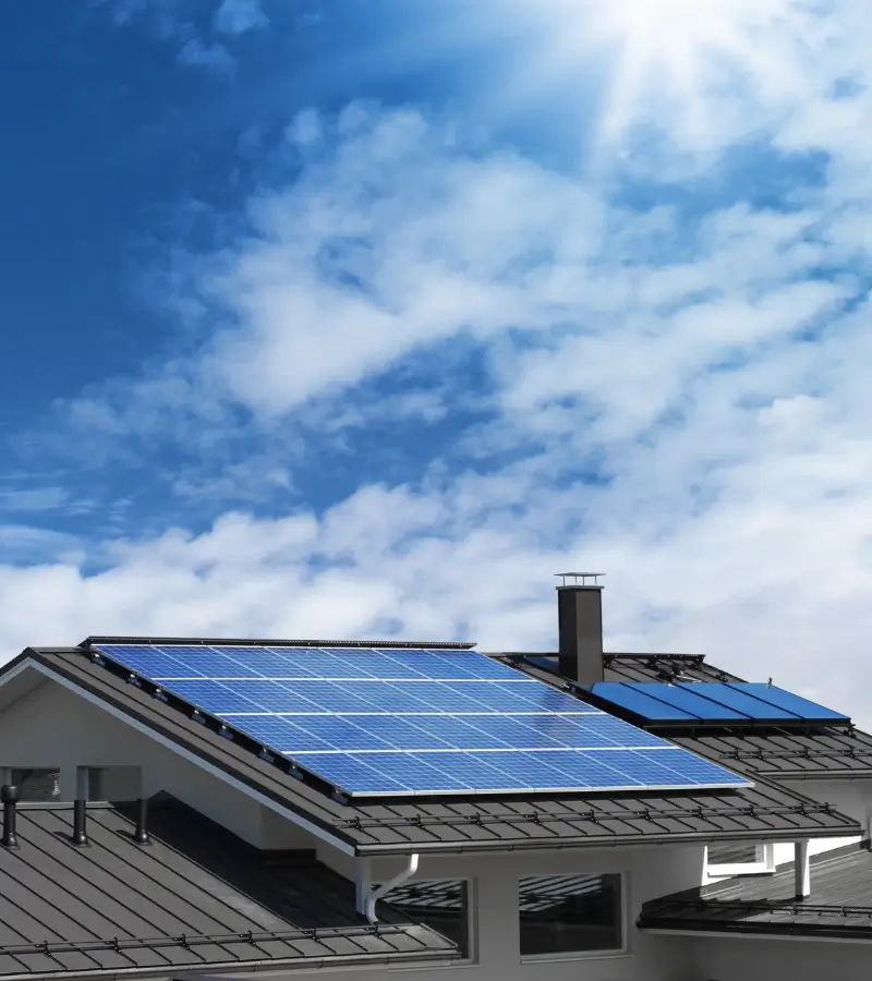 solaranlage auf hausdach